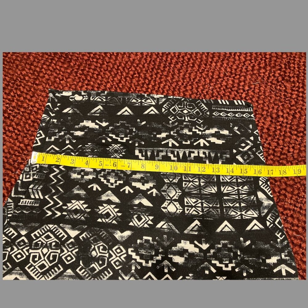 MOSSIMO Supply Co. African Print B/W MaxiSkirt with Foldable Waistband - Size L - Picture 4 of 4